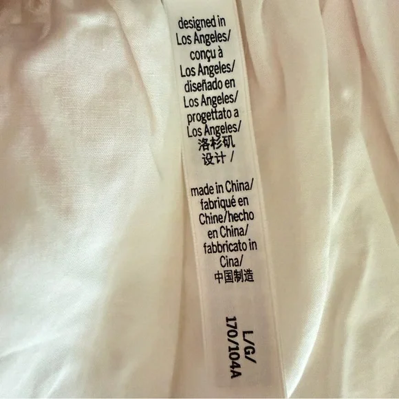 New! For Love & Lemons White Alexa Slip Mini Dress Size Large 23985 - Picture 10 of 14